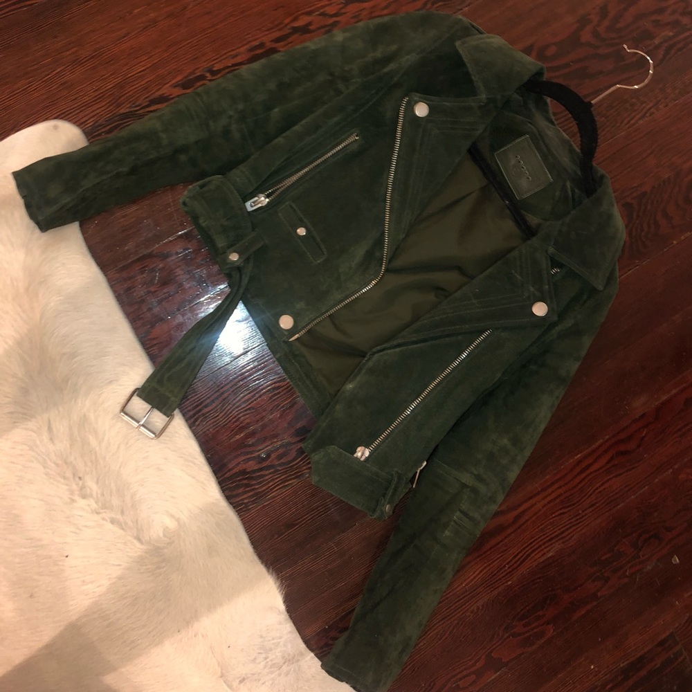 Blank NYC Green Suede Jacket